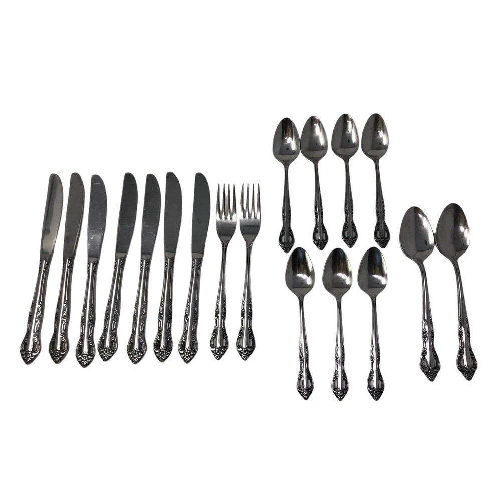 18 Pcs United Silver Co Acadia Stainless Flatware Replacement Forks Spoons Knive